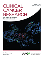 [Clinical Cancer Research journal’s December 2023 cover with a section of bone marrow biopsy on it.]