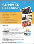 Flyer for Step-Up Summer Research in Cancer Prevention Program at University of Arizona