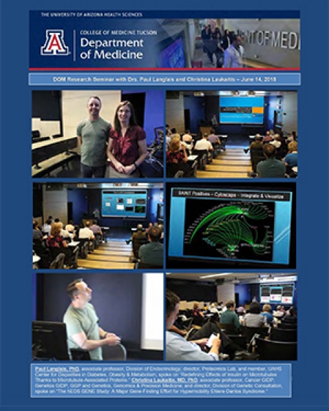 Cover image of photo gallery for DOM Research Seminar featuring Drs. Paul Langlais and Christina Laukaitis