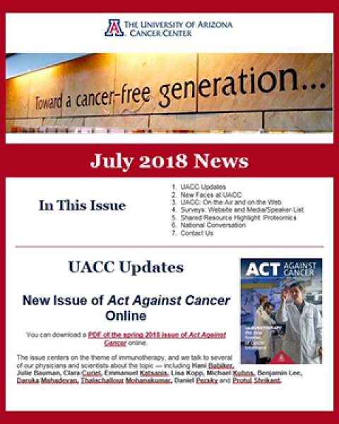 UACC Newsletter's July 2018 edition