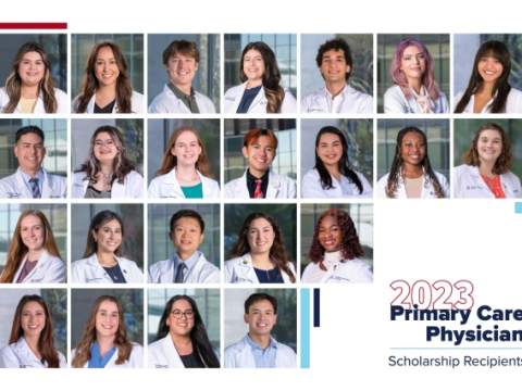 [Composite image of photo headshots of University of Arizona College of Medicine – Tucson students accepted into the UArizona Health Sciences Primary Care Scholarship Program]