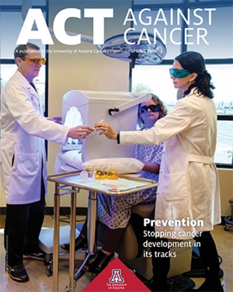 Teaser image of cover of latest Act Against Cancer newsletter from the UA Cancer Center in Tucson
