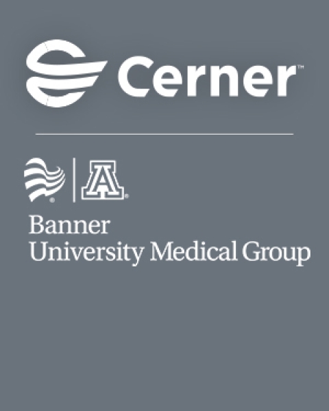 cerner - banner university medical group logos on gray