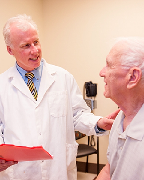 Dr. Craig Stump sees a patient at the Diabetes Clinic in the Abrams Public Health Center adjacent to Banner – University Medical Center South Campus