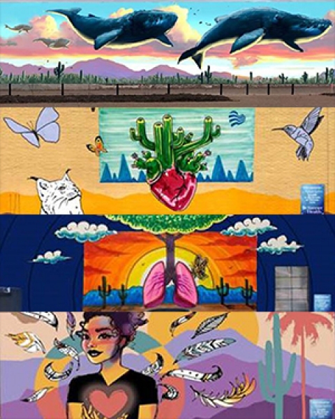 Teaser image for story on Banner Health's sponsorship of 5 murals by 4 local artists in Tucson