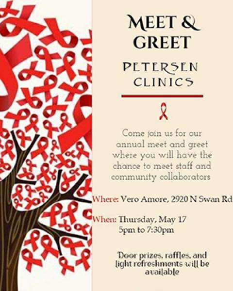 Image of flyer for Petersen HIV Clinics Meet & Greet, 05-17-2018