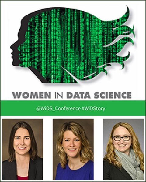 Teaser image for story on Women in Data Science (WiDS) Conference with Drs. Joanne Berghout, Francesca Vitali and Rebecca Vanderpool