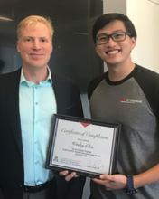 CB2 Director Dr. Yves Lussier with Wesley Chiu, a high school student from Tucson who participated in the Keys Internship program last summer.