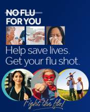 Teaser image for start of "No Flu For You" 2019 campaign