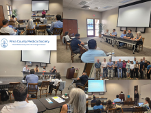 [A collage of photos from the first Pima County Medical Society Career-Building Bootcamp, Sept. 28, with the PCMS logo.]