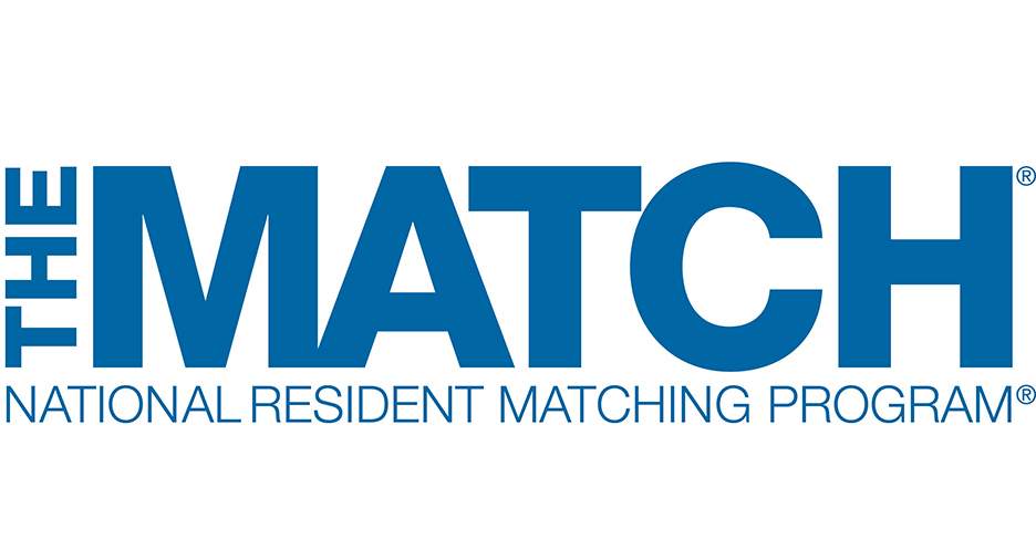 [Logo for The Match, an event hosted by the National Residency Matching Program for when graduating medical students find out where they'll train as resident physicians]