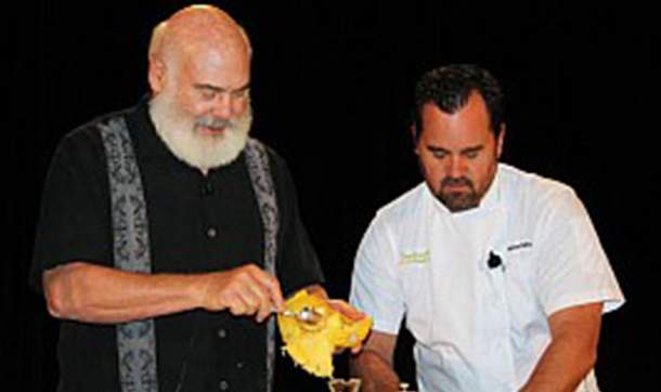 [Dr. Andrew Weil with another gentleman]