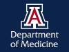 [Illustration of University of Arizona block "A" logo with Department of Medicine in white on field of dark blue below it]