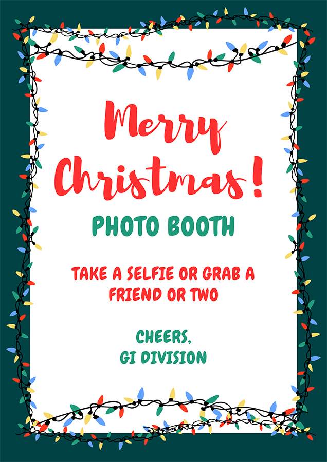 [Flyer for GI Holiday Photo Booth]
