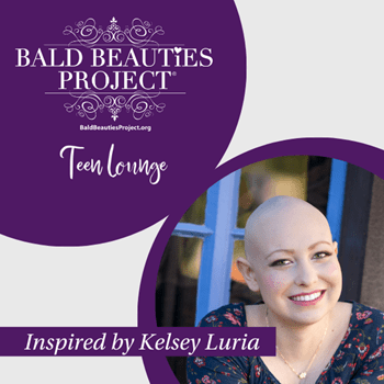 [Image of Kelsey Luria, a former cancer patient for whom the new Diamond Children's respite room was named on behalf of her parents who started the Bald Beauties Project after her death]