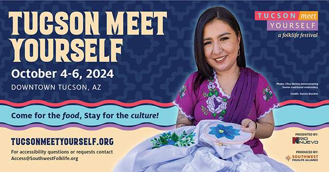 [Flyer for Tucson Meet Yourself Folklife Festival in downtown Tucson, Oct. 4-6, 2024]