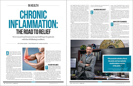 Tucson Lifestyle article on 'Chronic Inflammation' with Dr. Kent Kwoh