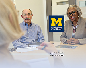 University of Michigan Tech Transfer 2017 brochure with Dr. Juanita Merchant on cover