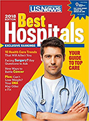 Cover for 2018-19 Best Hospitals issue of U.S. News & World Report magazaine